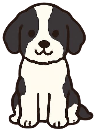 Domino — hand-drawn goldendoodle